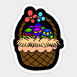 Brown Easter basket Sticker